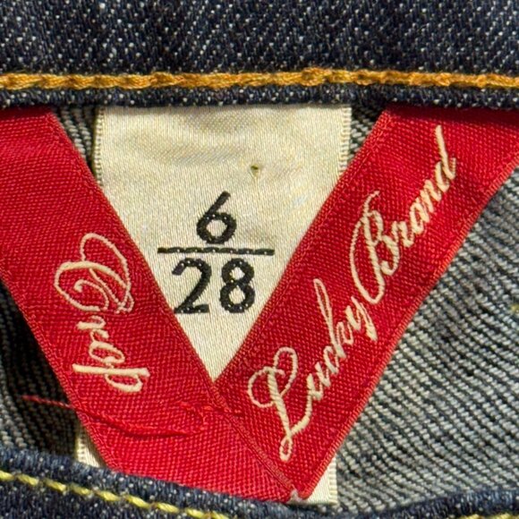 Lucky Brand Women's Low Rise Straight Leg Regular Fit Blue Crop Jeans Size 6/28 - Picture 5 of 10